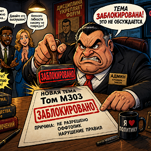 Админ блокирует новую тему